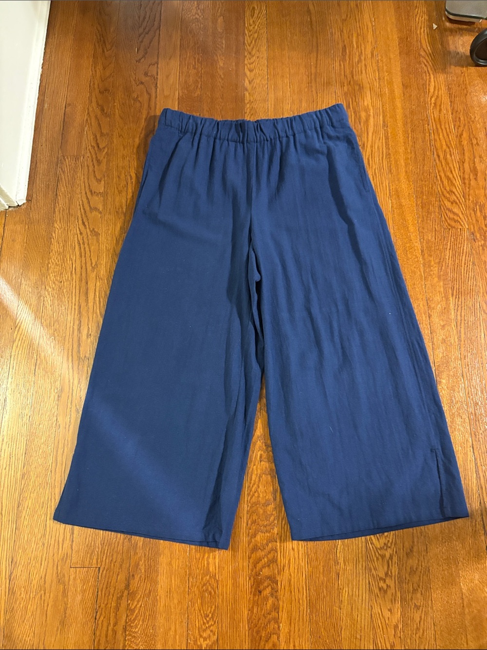 Coldwater Creek Women’s Wide-Leg Navy Pull-On Pants